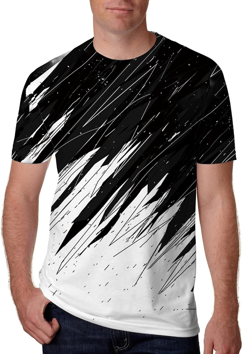 Men Women Splatter Shirts Short Sleeve Cool 3D Print Tees Shirt for Summer Gym Casual