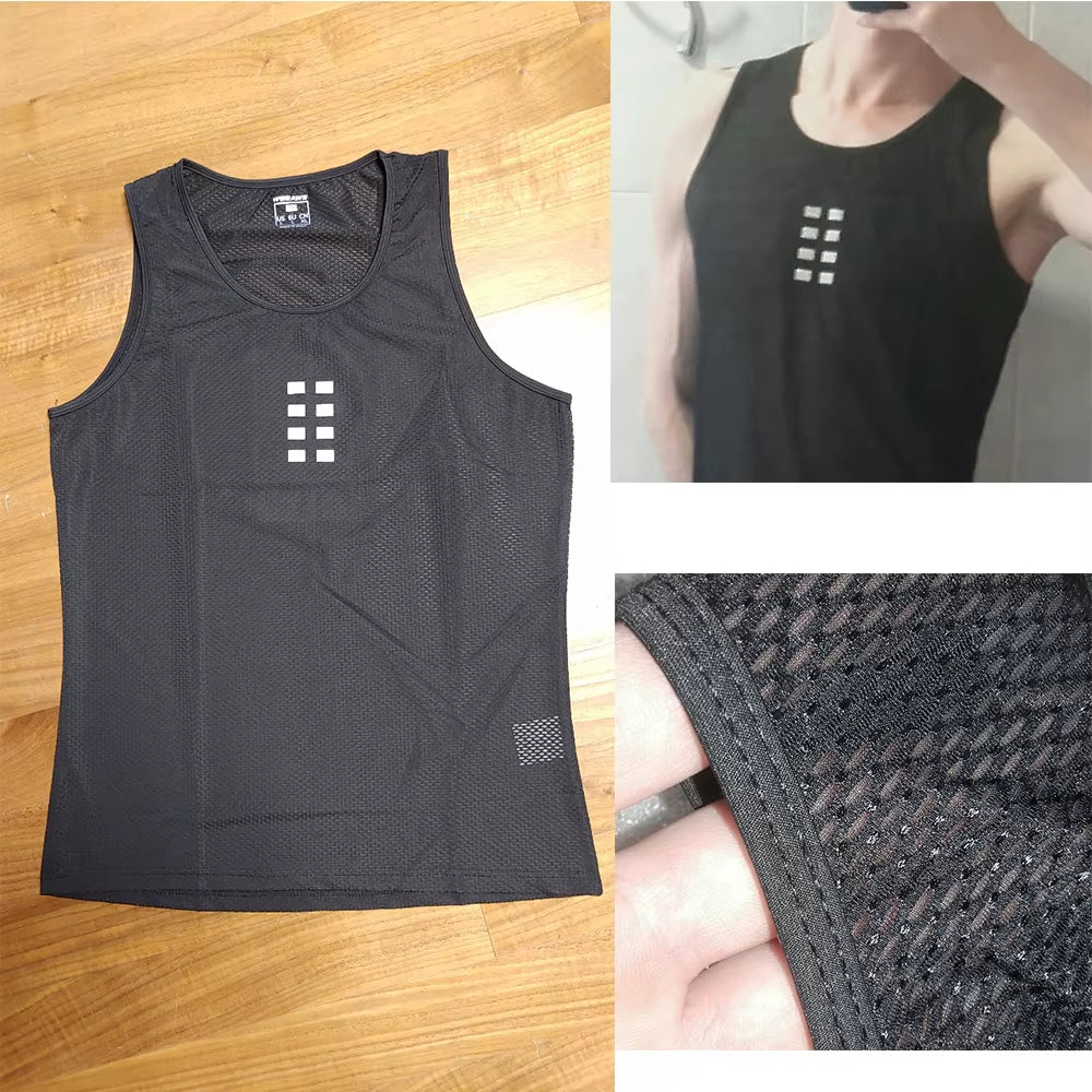 Ultra-Thin Cycling Vest Base Layer Sleeveless Jerseys Bike Mesh Breathable Shirts Compression Sports Bicycle Undershirts