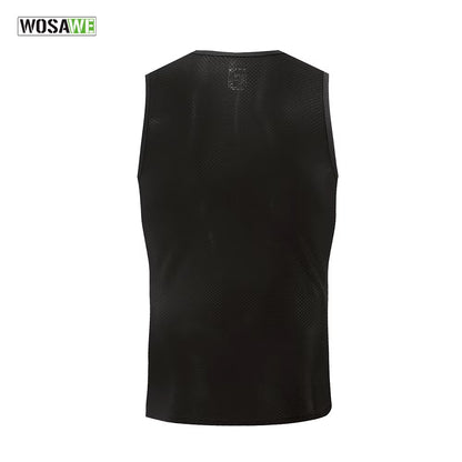 Ultra-Thin Cycling Vest Base Layer Sleeveless Jerseys Bike Mesh Breathable Shirts Compression Sports Bicycle Undershirts