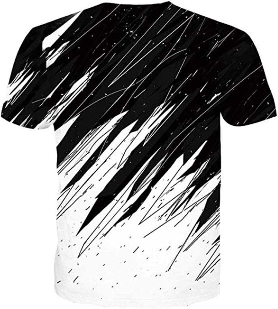 Men Women Splatter Shirts Short Sleeve Cool 3D Print Tees Shirt for Summer Gym Casual