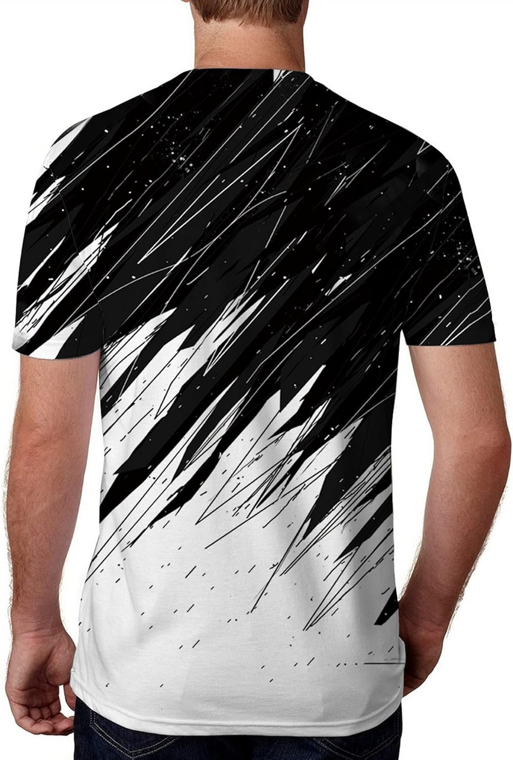 Men Women Splatter Shirts Short Sleeve Cool 3D Print Tees Shirt for Summer Gym Casual